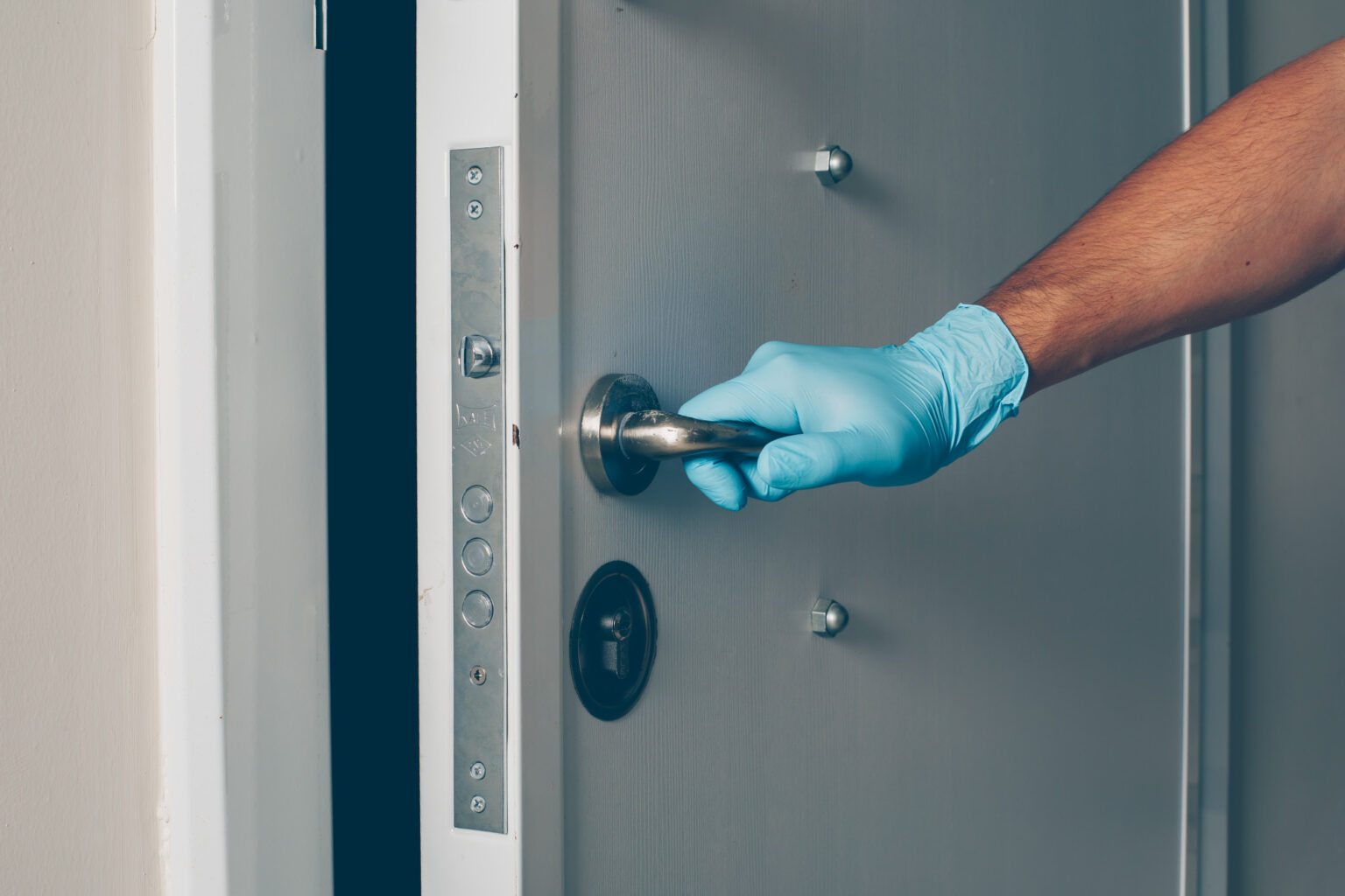 Puerta de entrada principal de madera maciza con acabado resistente a la intemperie